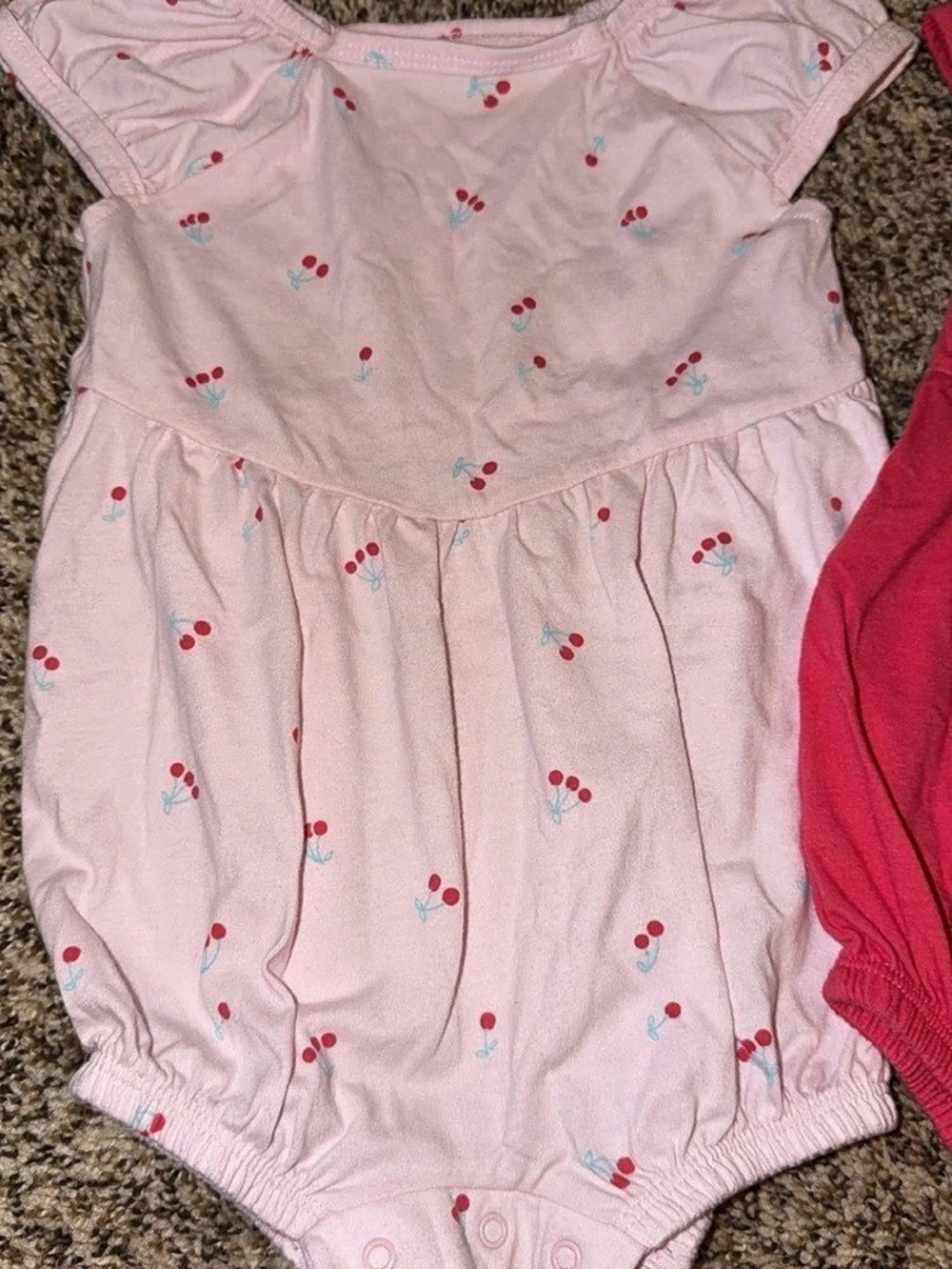 bundles Baby Floral Bodysuit Set Pink & Red Baby 12M